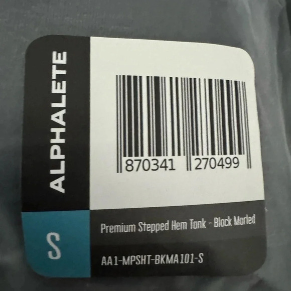 ALPHALETE NWT PREMIUM STEPPED HEM CUTOFF TANK SIZE SMALL - Picture 6 of 6